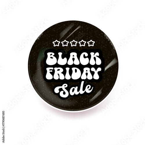 Obraz na plátně Black Friday SALE black and white sticker isolated on white