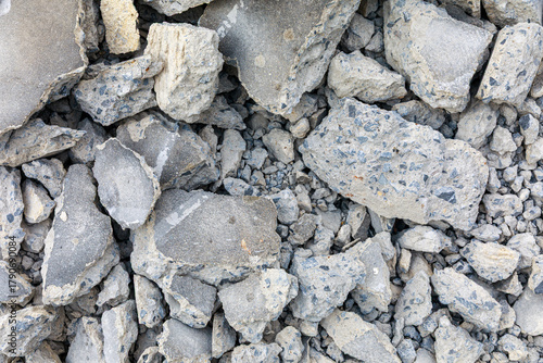 Construction Waste and Demolition Debris Pile, Grunge Texture