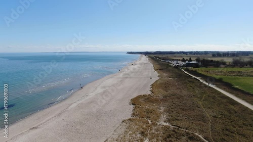 Aerial Drone View of Olpenitz Harbor - Luxury Holiday Homes & Marina on Baltic Sea Coastline