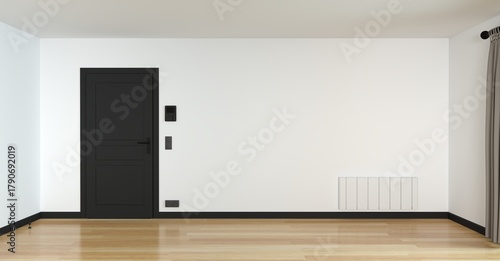 Photos intérieur vide d'un appartement moderne ou rénové - rendu 3D