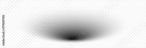 Realistic round shadow and shadow effect. Poster, flyer, business card, banner shadow collection. PNG shadow isolated on transparent background.