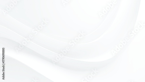 Obraz na plátně Minimalist white backdrop with gentle curved lines and soft shadow effect Vector, illustration