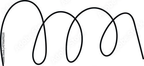 Curved line art design, creating a visually appealing and modern element for various creative projects and designs