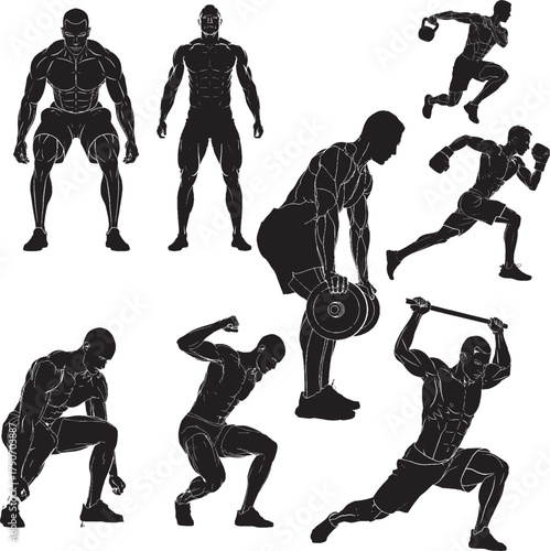 the body building silhouette