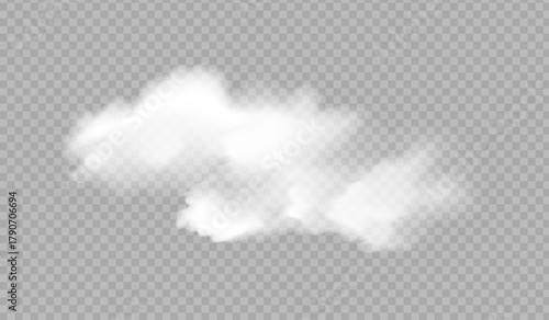 Realistic Smoke Cloud on Transparent Background – Vector Overlay