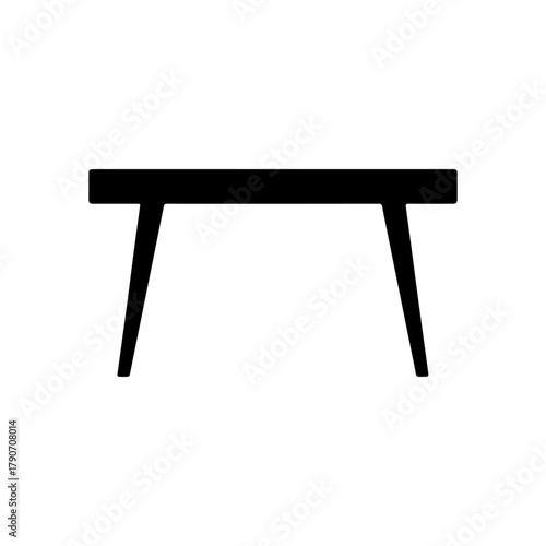 Minimalist black silhouette of a table