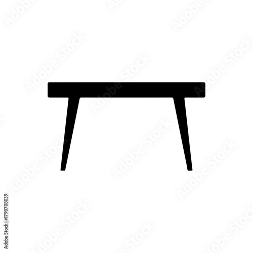 Minimalist black silhouette of a table