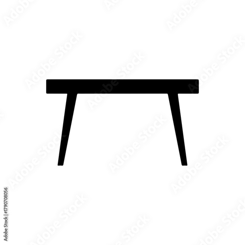 Minimalist black silhouette of a table
