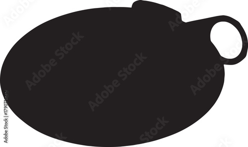 vector,  silhouette of a  top view of a can