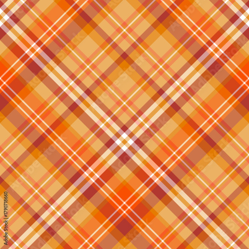 Seamless pattern with glorious orange and yellow colors for plaid, fabric, textile, clothes, tablecloth and other things. Vector image. 2
