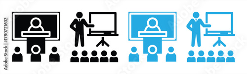 Conference and Presentation Icon Set