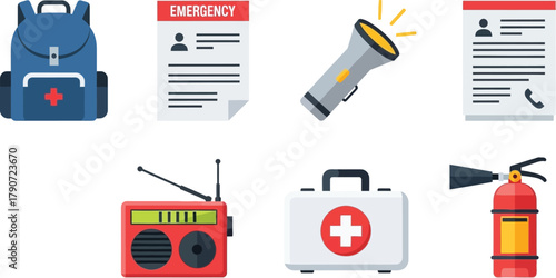 Essential emergency preparedness kit items for survival and safety.