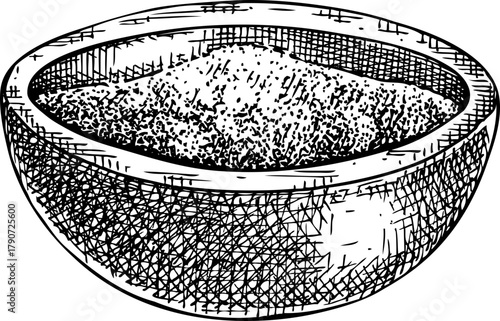 Jaboticaba powder sketch. Brazilian grapetree fruit hand drawn vector illustration. Exotic food drawing. NOT AI generated