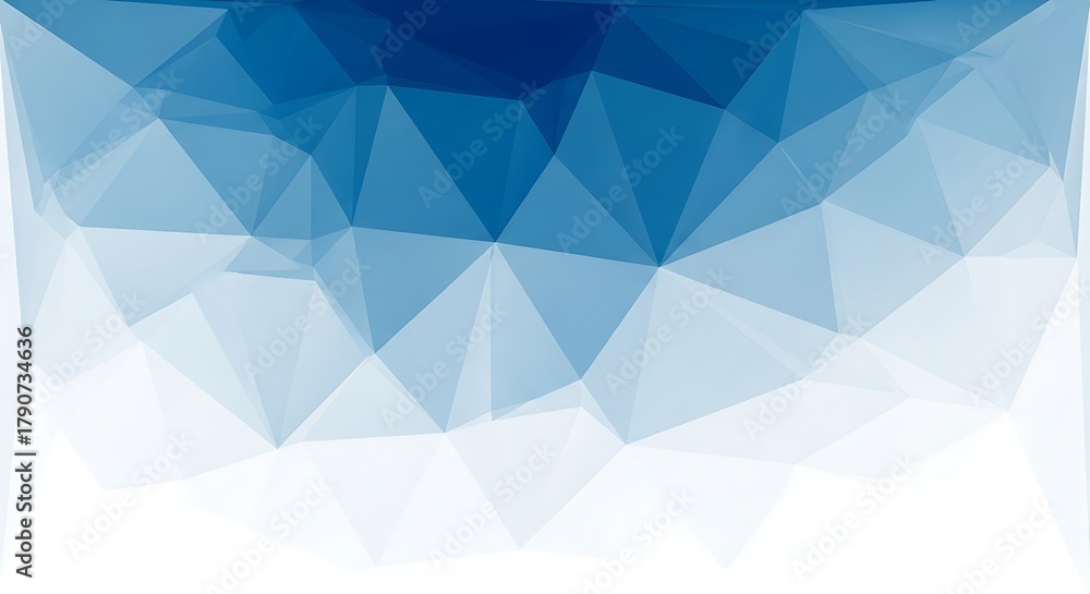 Naklejka premium Abstract blue and white polygonal geometric background with gradient effect