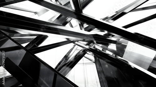 Geometric Interlocking Shapes in Black and White