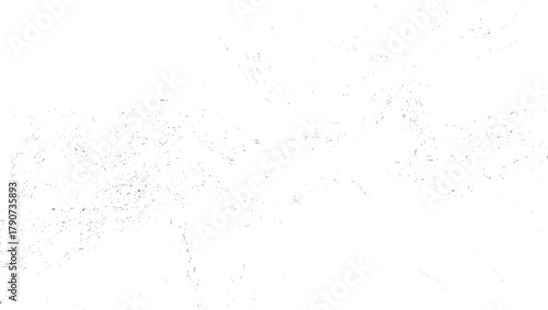 Black ink splatters and streaks on white background abstract texture blur