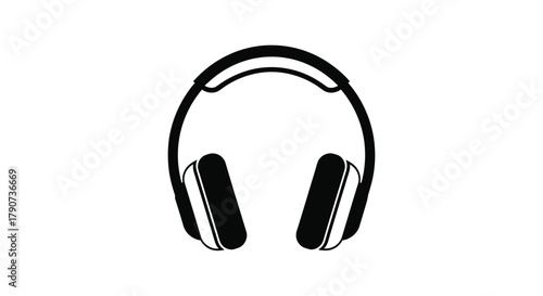 A pair of black and white over-ear headphones is displayed against a plain white background.