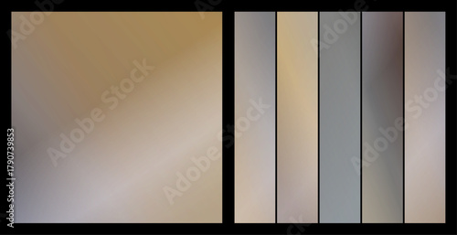 Abstract gradient background and palette, muted earth tones, for natural and cosmetic branding