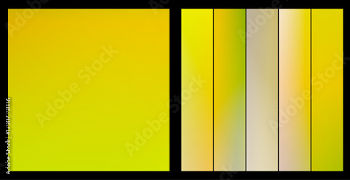 Abstract gradient background and palette, yellow and chartreuse green, for vibrant design concepts