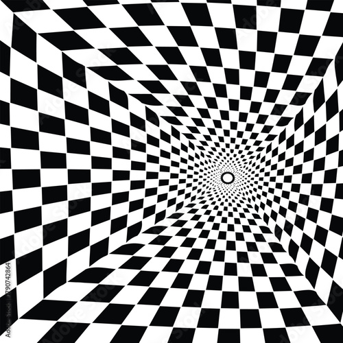 Vector illustration of optical illusion background