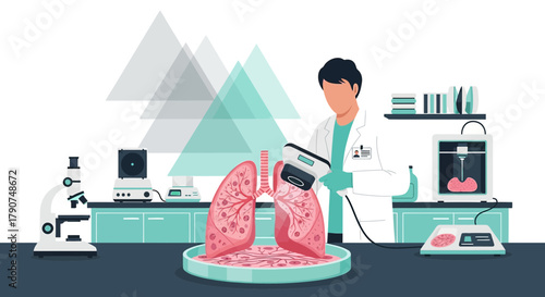 Innovative 3D Bioprinting of Human Lungs with Advanced Technology in Medical Research