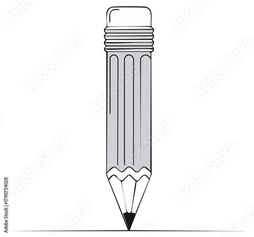 Pencil Drawing Line on White Surface