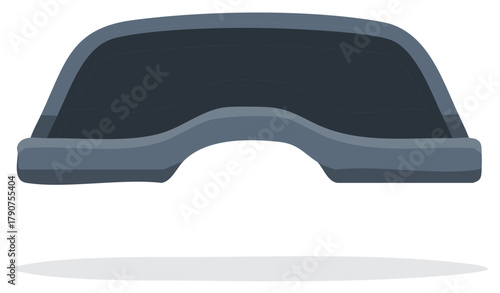 Stylized Minimalistic Car Trunk Illustration Tailgate Vehicle Hatchback Design Icon Transport Rear View Automotive Symbol