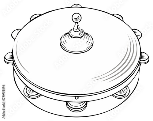 Classic Tambourine Musical Instrument Percussion Celebration Party Rhythm Entertainment