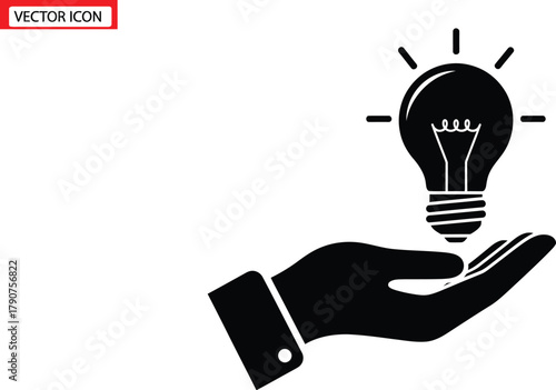 A hand holding a light bulb representing an idea or innovation.