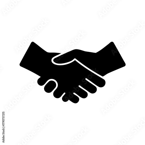 Handshake symbol business agreement partnership deal trust Vector, illustration