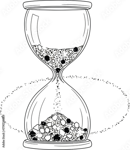 Hourglass with sand running out illustrating time passing and deadlines approaching