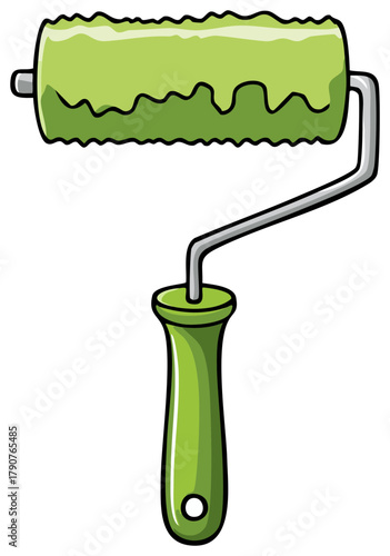 Fresh Green Paint Roller Painting Tool for Home Improvement and Renovation