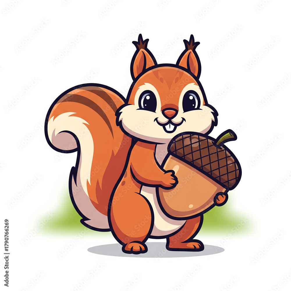 Fototapeta premium squirrel with acorn