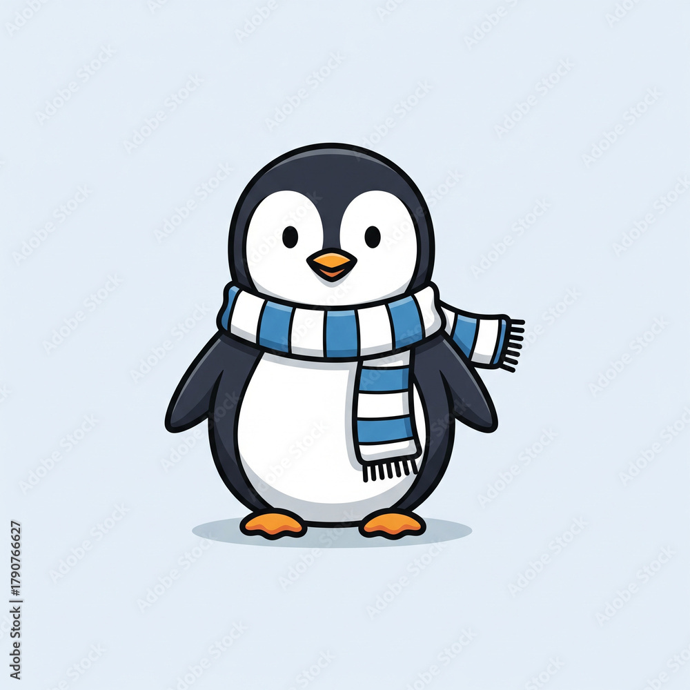 Obraz premium penguin with ice cream