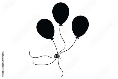 set of colorful balloons icon. collection of birthday party holiday celebration for balloons icon.