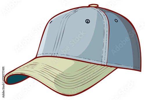 Illustrated Baseball Cap with Adjustable Strap for Summer Outdoors Headwear