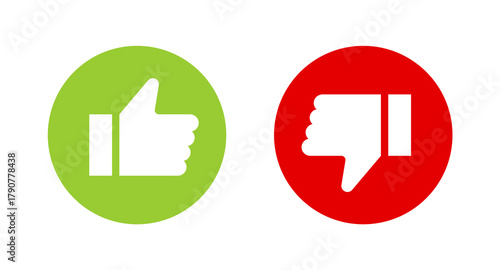 Thumb up and thumb down Vector Icons