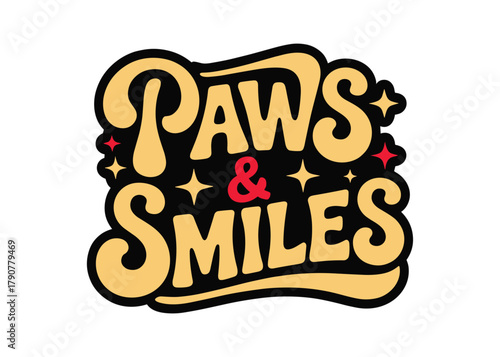 Paws and smiles pet care logo design for veterinary clinic and animal shelter branding and marketing