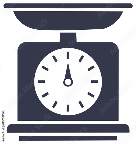 Retro kitchen scale with a dial for measuring ingredients and food items