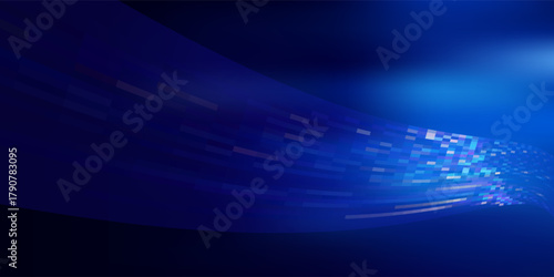 Digital Transformation Concept with Futuristic Data Flow and Smart Technology Visualization. Abstract Big Data, Artificial Intelligence AI, and Automation Design. Tech and Science Vector Illustration.