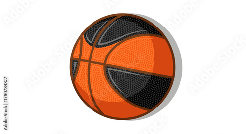 Dynamic 3d basketball design featuring realistic details and vibrant colors