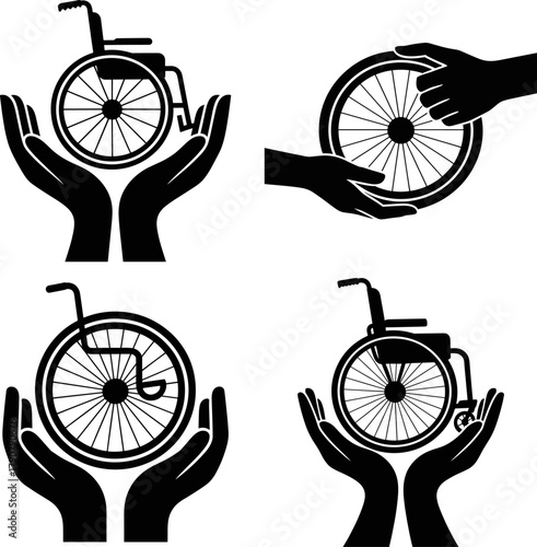 PEOPLE OF ALL ABILITIES CIRCLE OF FRIENDS GLOBAL TEAMWORK HUMAN CONNECTION SUPPORTIVE ENVIRONMENT GIFT DISAVILUITY MAN AND WOMAN