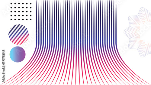 Abstract modern gradient colors dynamic shapes with wave flow background