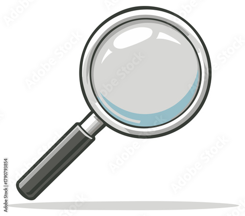 Magnifying Glass Tool for Investigation, Discovery, and Search Illustration