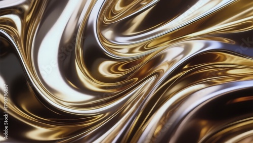 Gold and silver fabric with a wave pattern