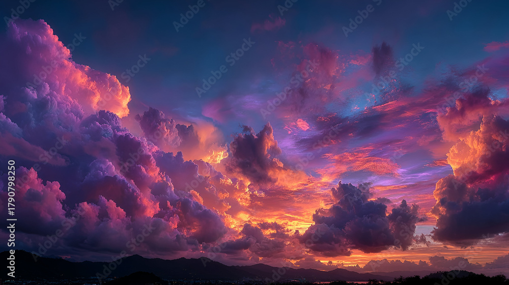 Fototapeta premium sunset in the mountains