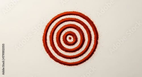 Fototapeta Naklejka Na Ścianę i Meble -  Red spice spiral design food photography artistic composition cooking ingredient culinary art concept