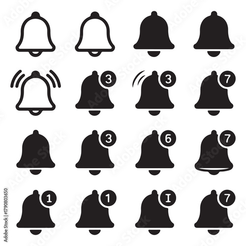 Alert, Reminder, and Alarm Symbol Collection