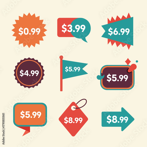 Merchandising Price Labels Featuring Incremental Dollar Increases