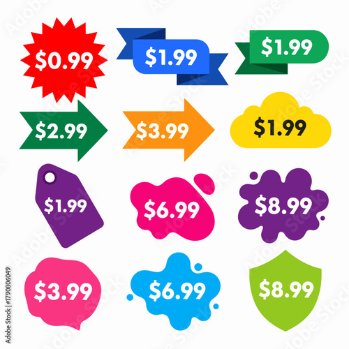 Modern Flat Design Icons With Popular .99 Pricing